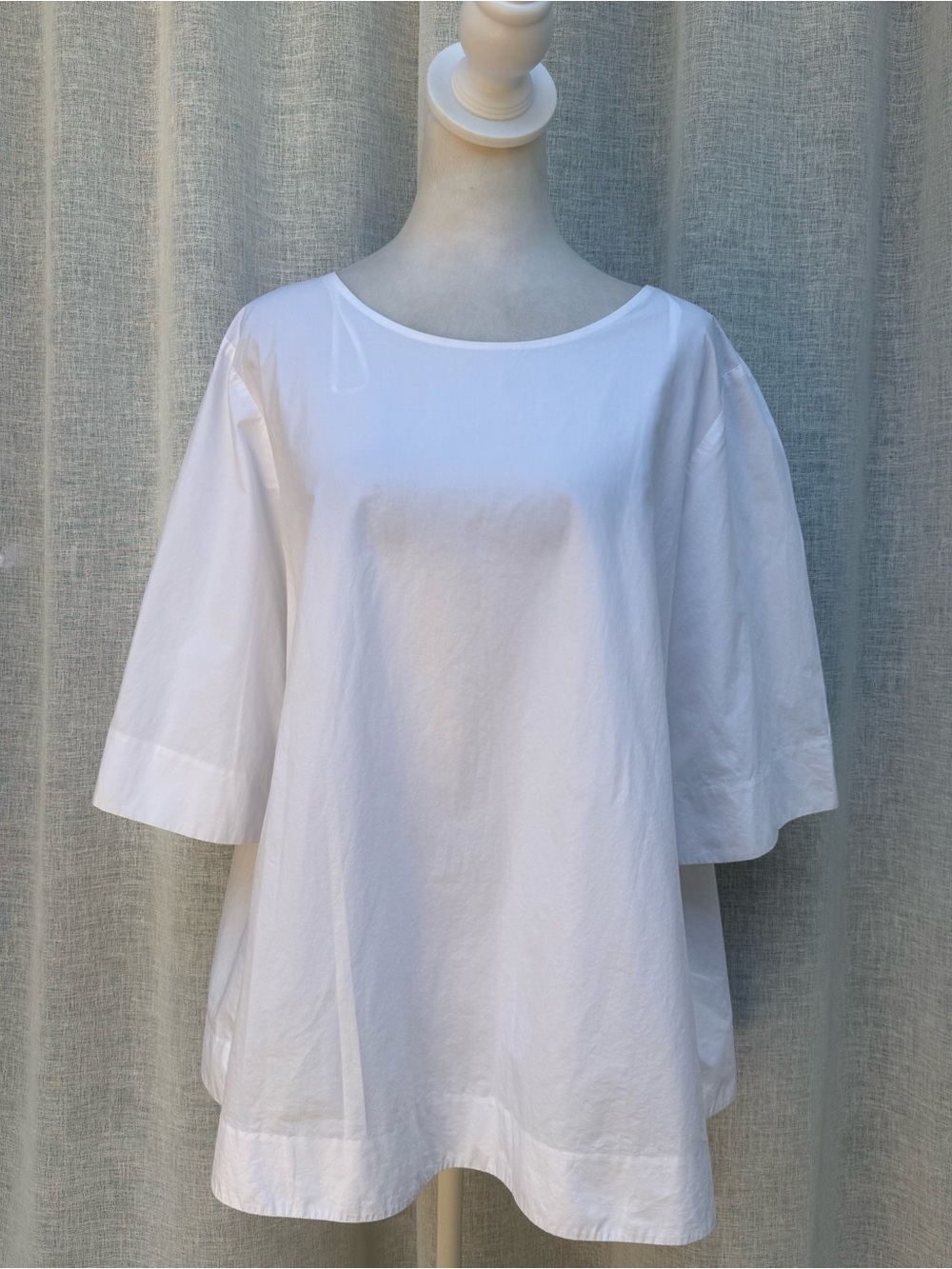 COS white cotton short sleeve oversized blouse